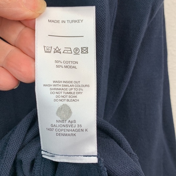 NNO7 Cliff: long sleeve t-shirt soft cotton lyocell A classic crew neck pull on - Picture 8 of 8